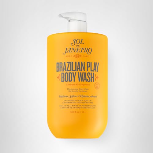 Sol de Janeiro Brazilian Play Body Wash shower scene with sunny vibe.