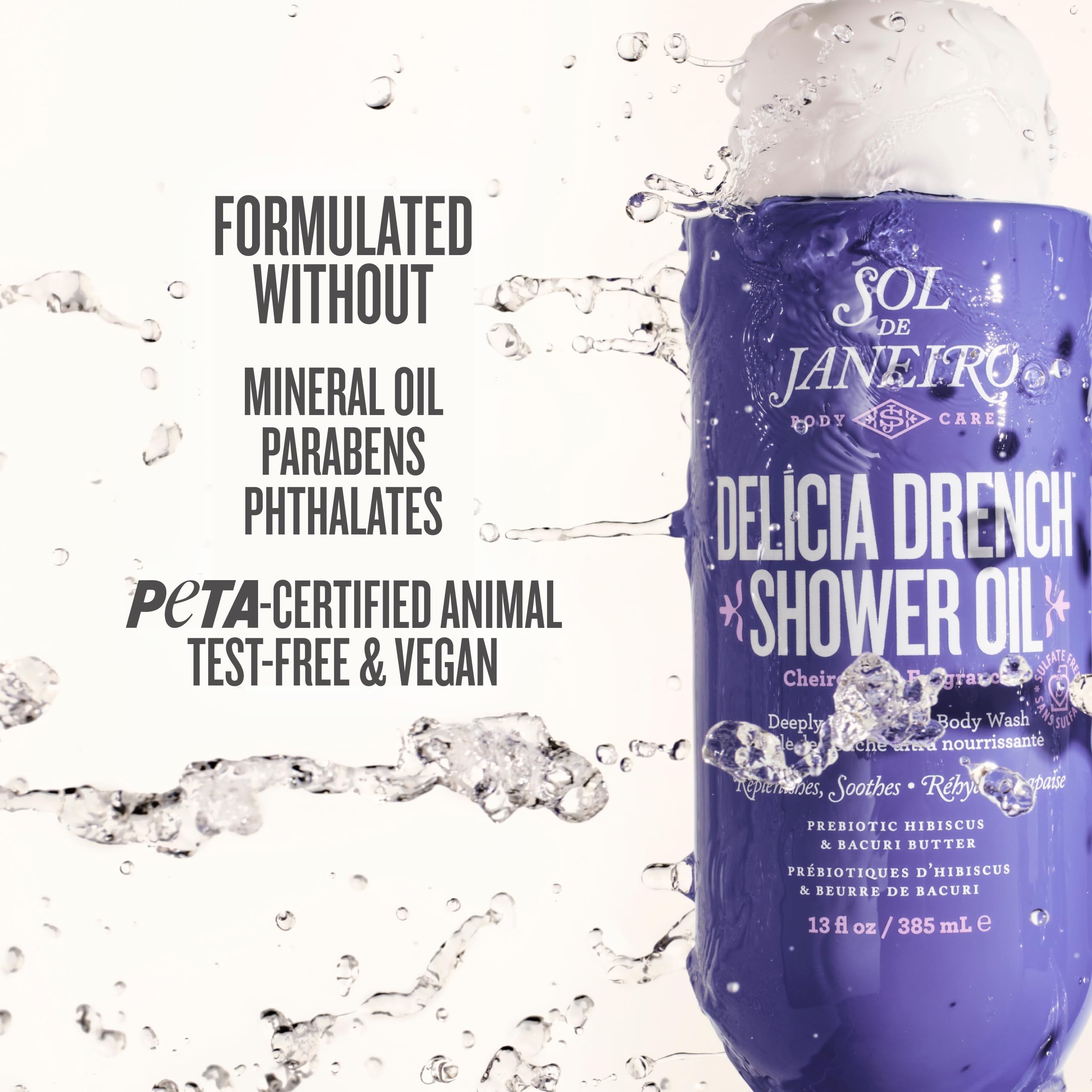 Bacuri butter drops emphasize rich, hydrating benefits for skin.