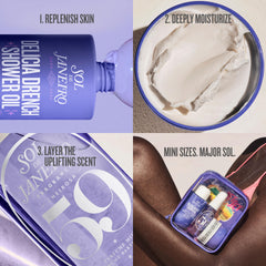 Jet Set packaging on display for travel-friendly routine.