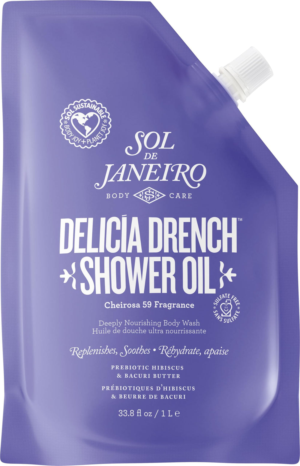 Sol de Janeiro Delícia Drench refill pouch ready for replenishing nourished showers