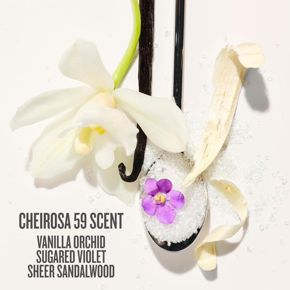 Sol de Janeiro Delícia Drench Shower Oil prebiotic hibiscus benefit close-up.