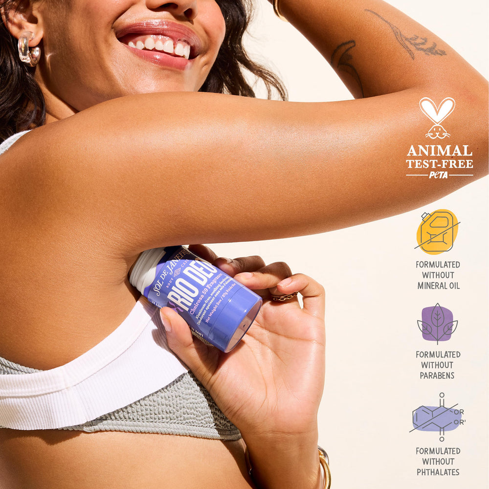 Sol de Janeiro Rio Deo Cheirosa 59 underarm application looks smooth and comfortable.