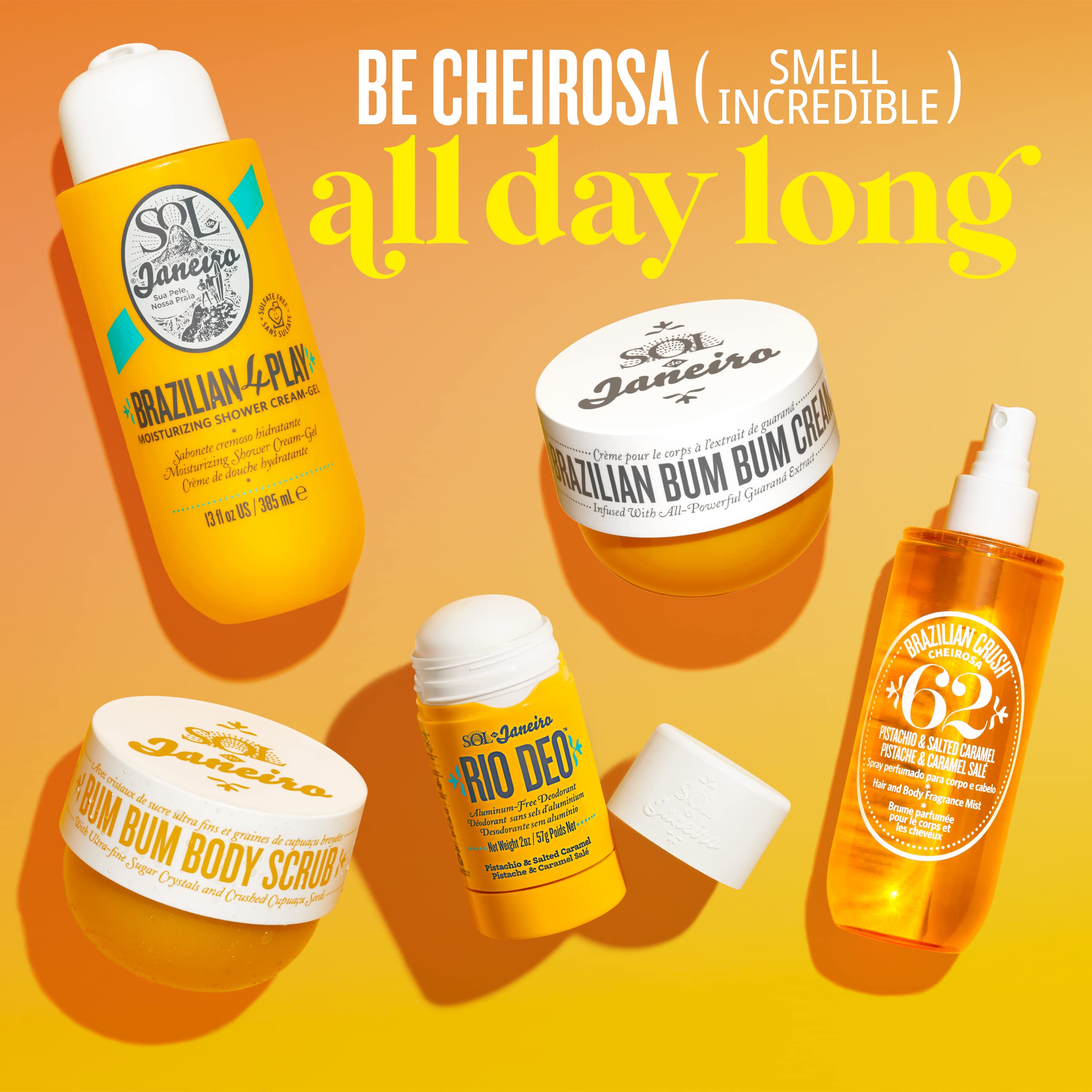 Sol de Janeiro Rio Cheirosa 62 aluminum-free formula for gentle care.