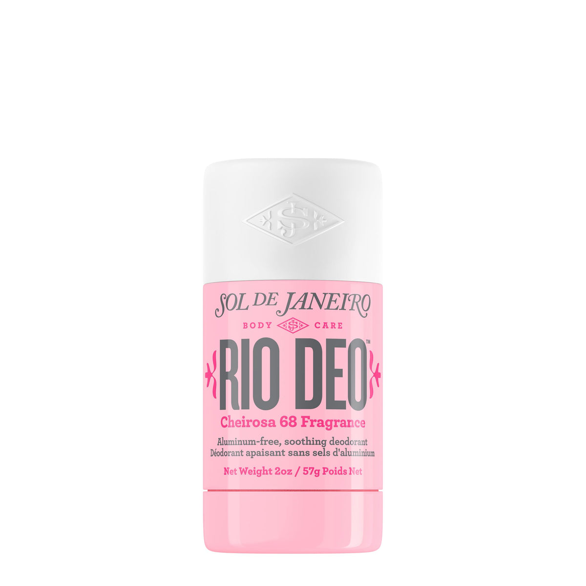 Sol de Janeiro Rio Deo Cheirosa 68 front view, refillable aluminum-free deodorant for daily freshness