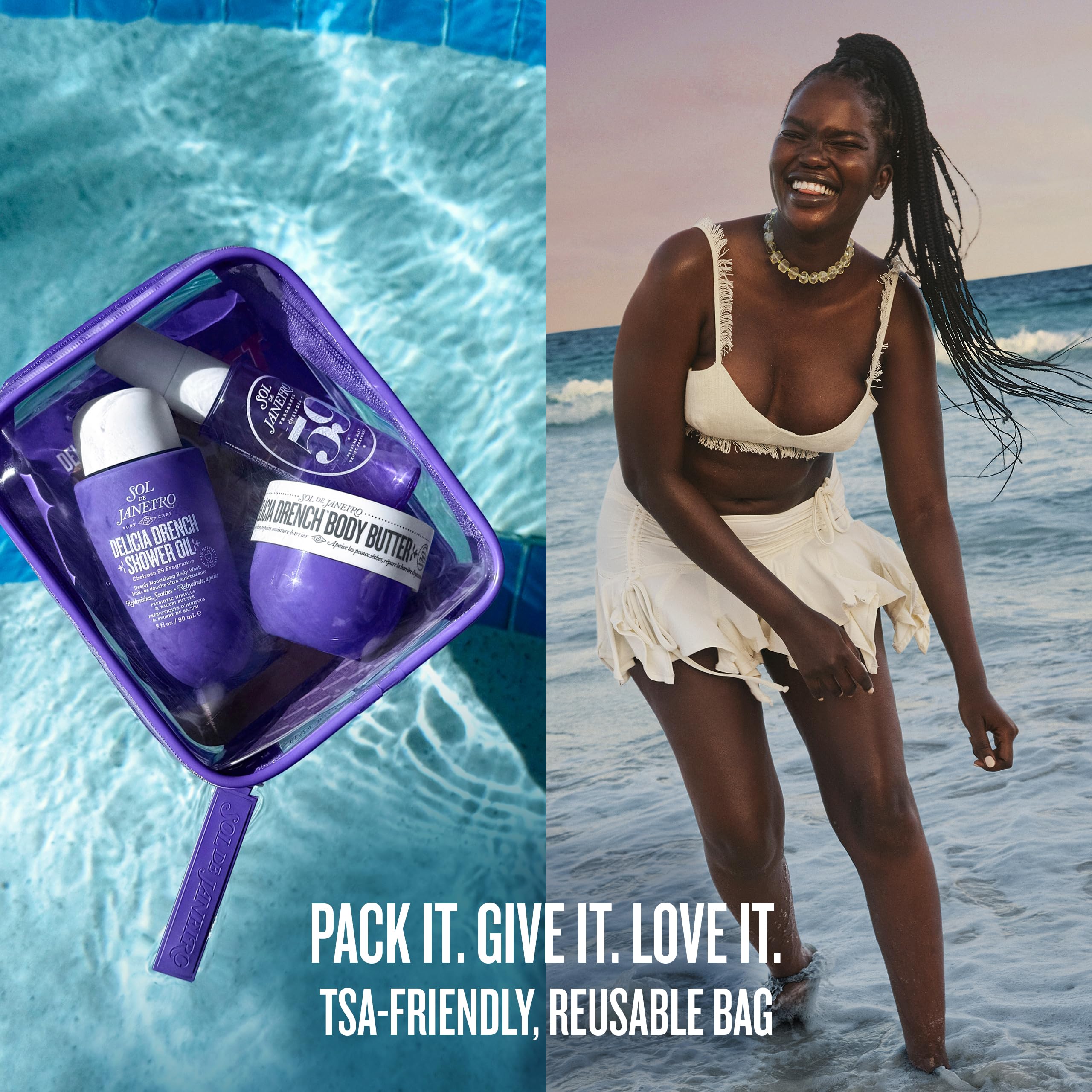 Silky skin after using Sol de Janeiro Delícia Drench Shower Oil.
