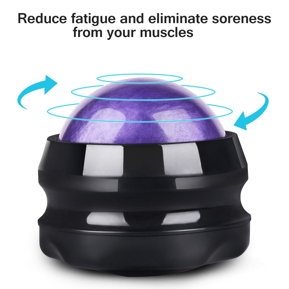 Solacium Manual Massage Roller Ball used on the arms for muscle relief after activity.