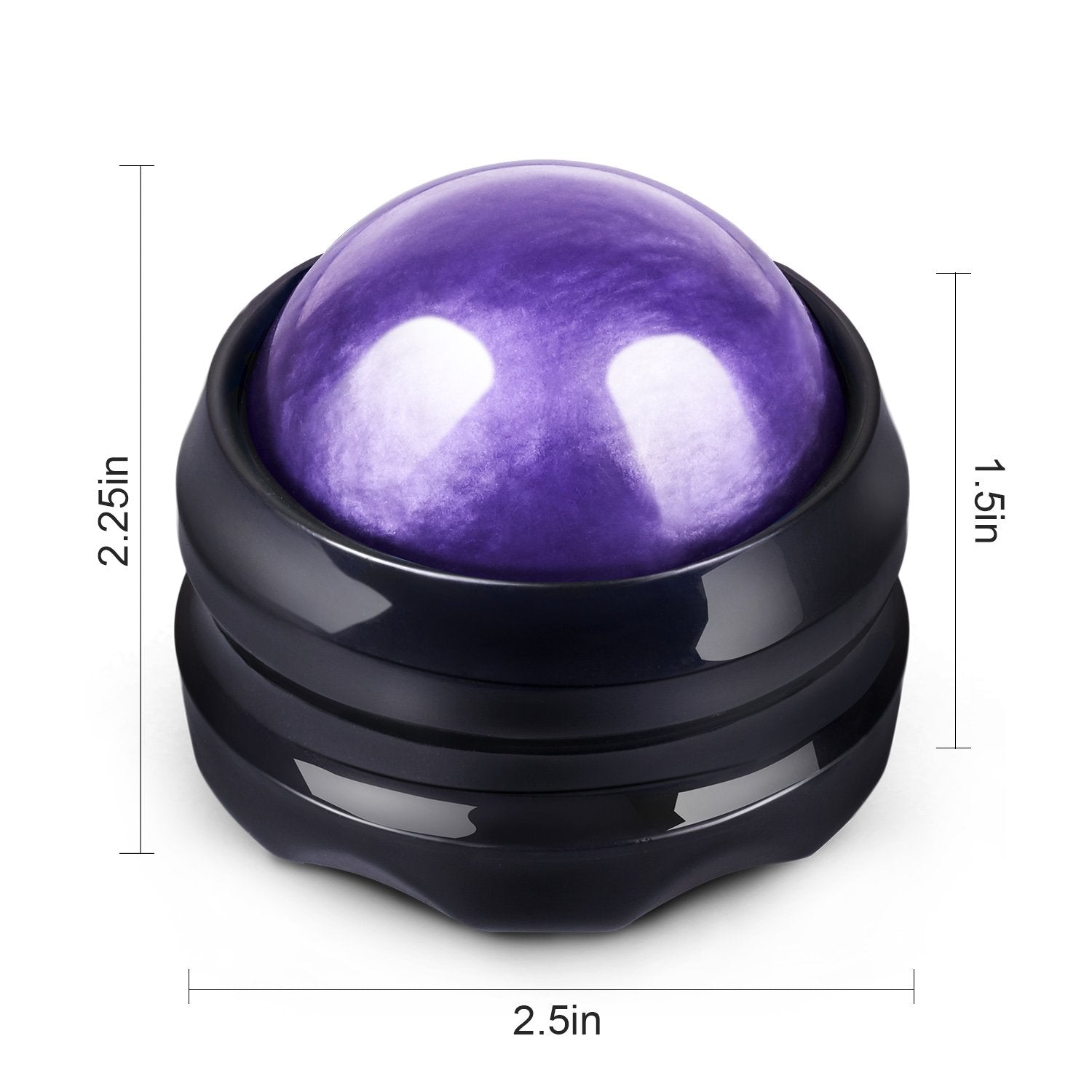 Solacium Manual Massage Roller Ball on the feet for soothing relaxation after steps.