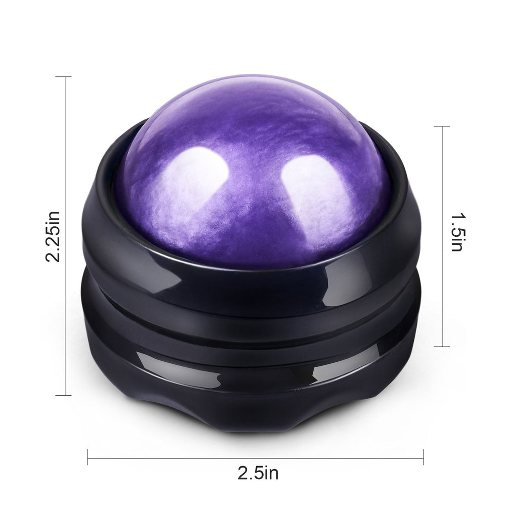 Solacium Manual Massage Roller Ball on the feet for soothing relaxation after steps.