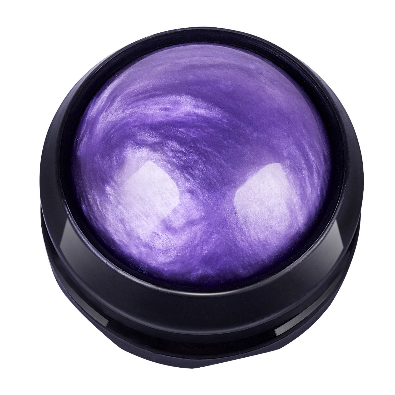 Solacium Manual Massage Roller Ball used on the shoulder for knot relief and relaxation.