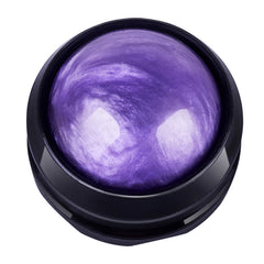 Solacium Manual Massage Roller Ball used on the shoulder for knot relief and relaxation.