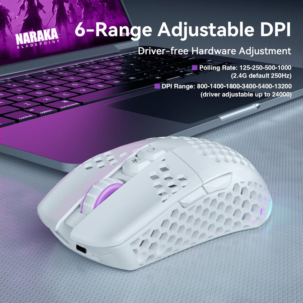SOLAKAKA SM600 DPI switch close-up enabling on-the-fly sensitivity changes