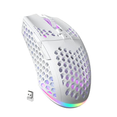 SOLAKAKA SM600 white mouse front view with ergonomic design for precise control