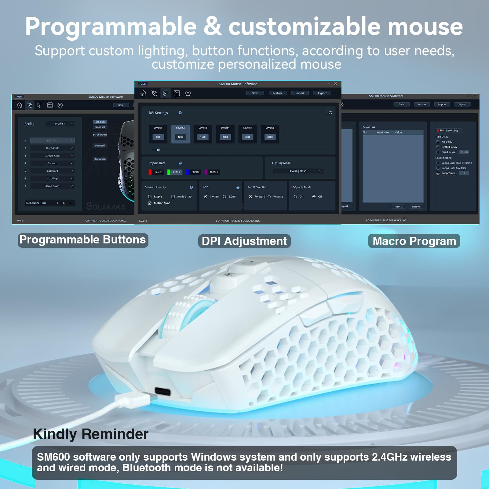 SOLAKAKA SM600 honeycomb-shell design reduces weight and enhances airflow