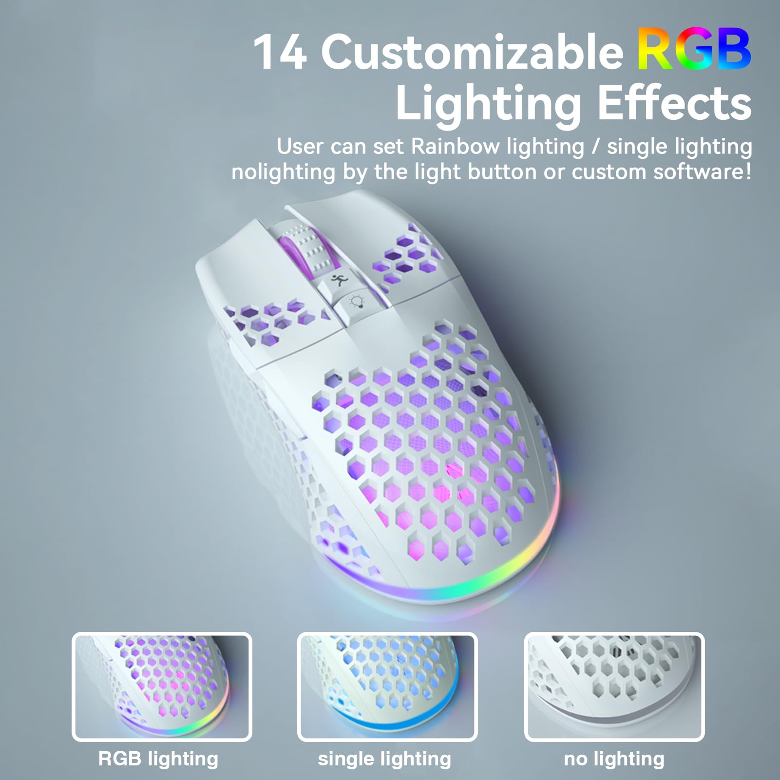 SOLAKAKA SM600 RGB backlight with mode options for dark-room ambience