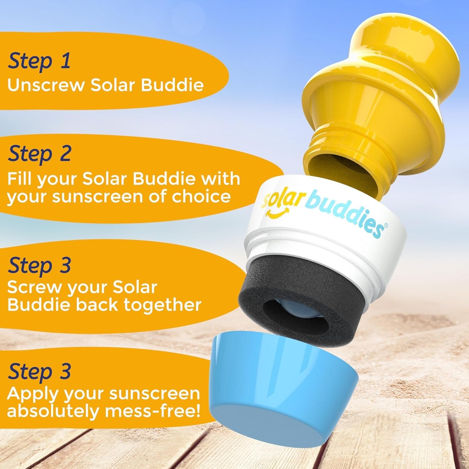 Solar Buddies clearly marked 100ml indicator helps stay within limits.