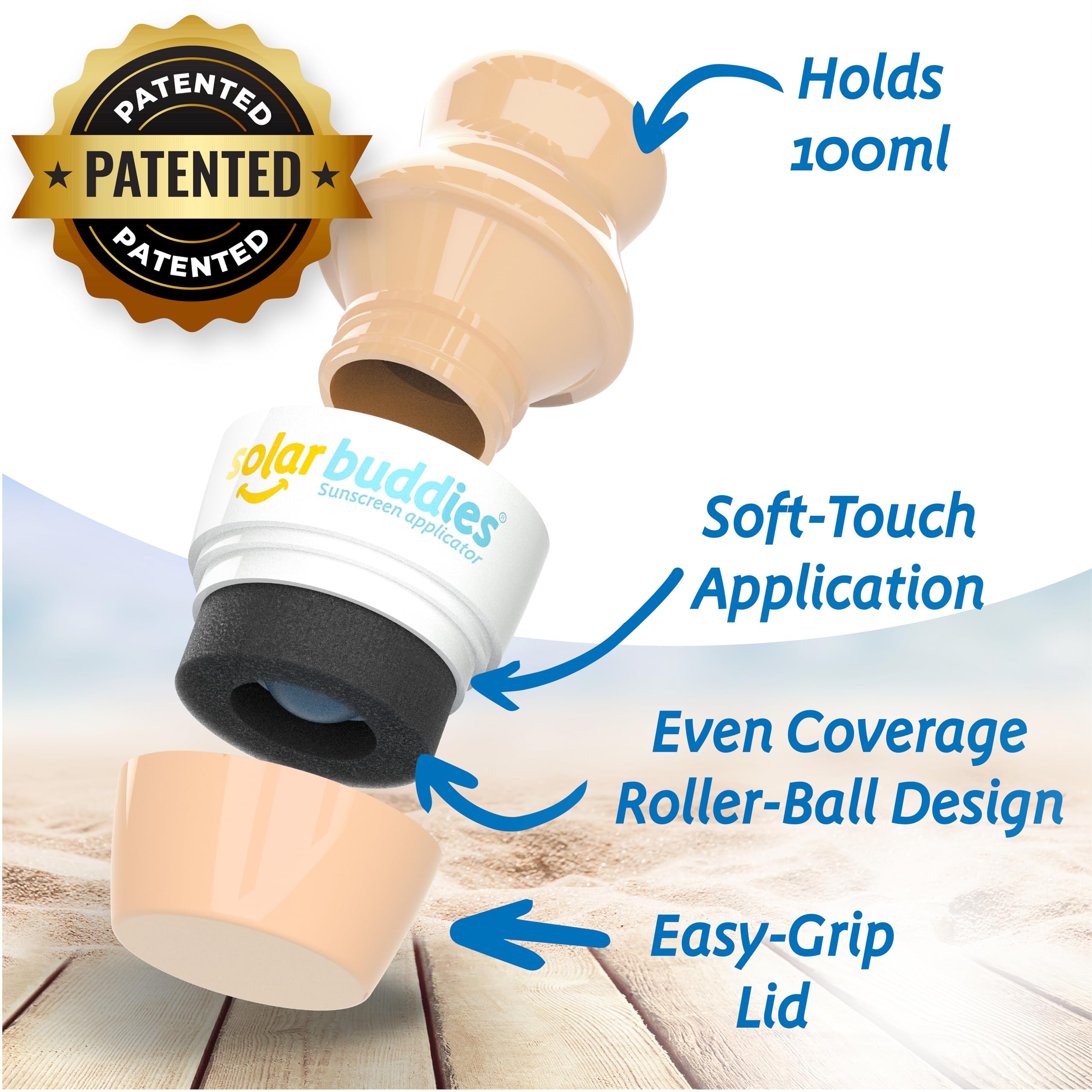 Solar Buddies refillable sponge heads extend use and simplify cleaning.