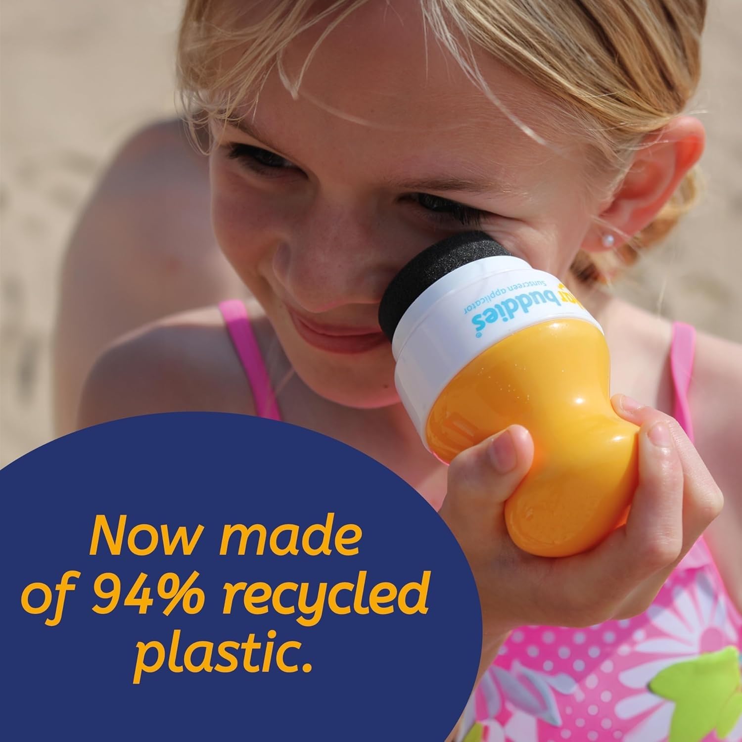 Solar Buddies travel size bottle with 100ml indicator for carry-on trips.