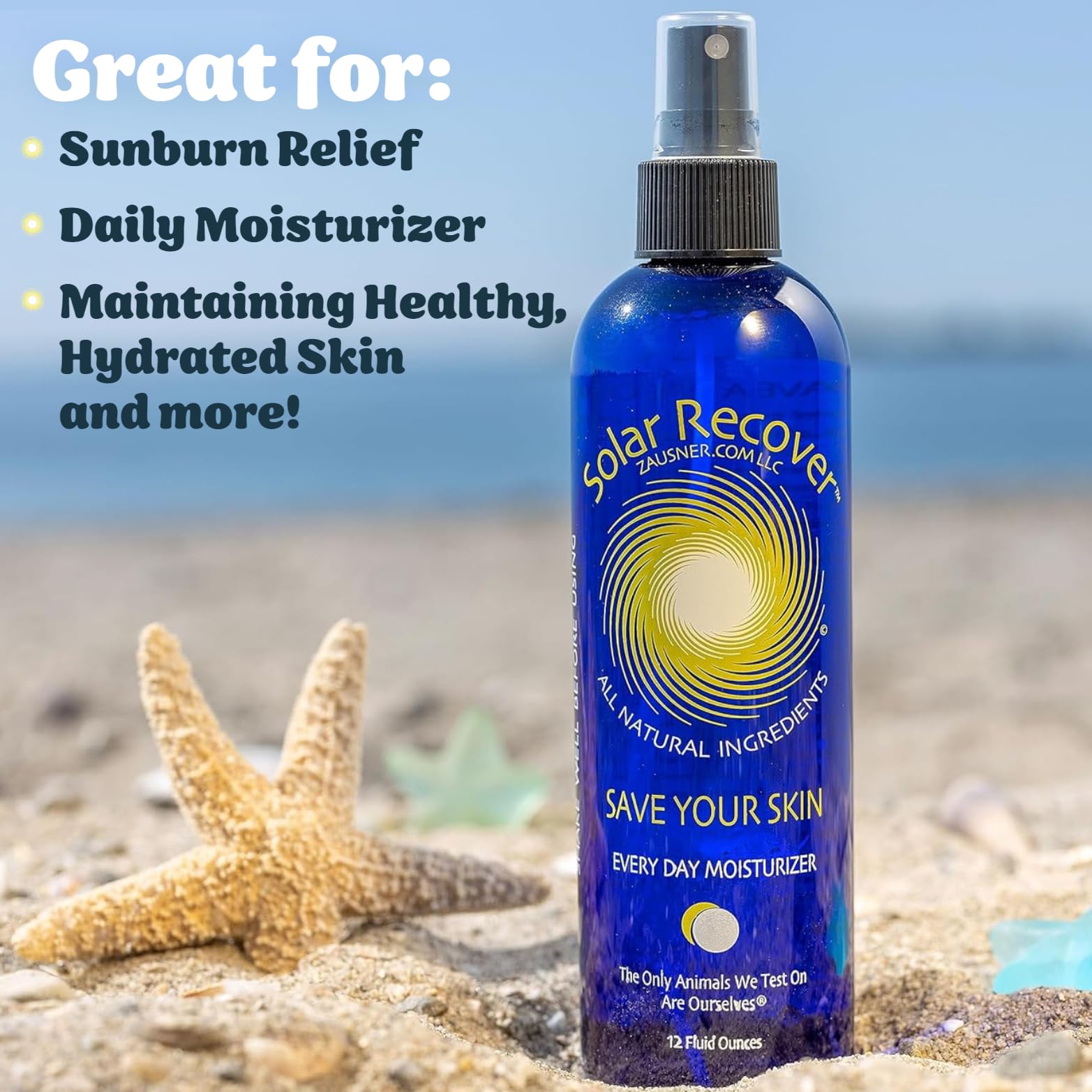Calendula, lavender, geranium oils and vitamin E in Solar Recover formula