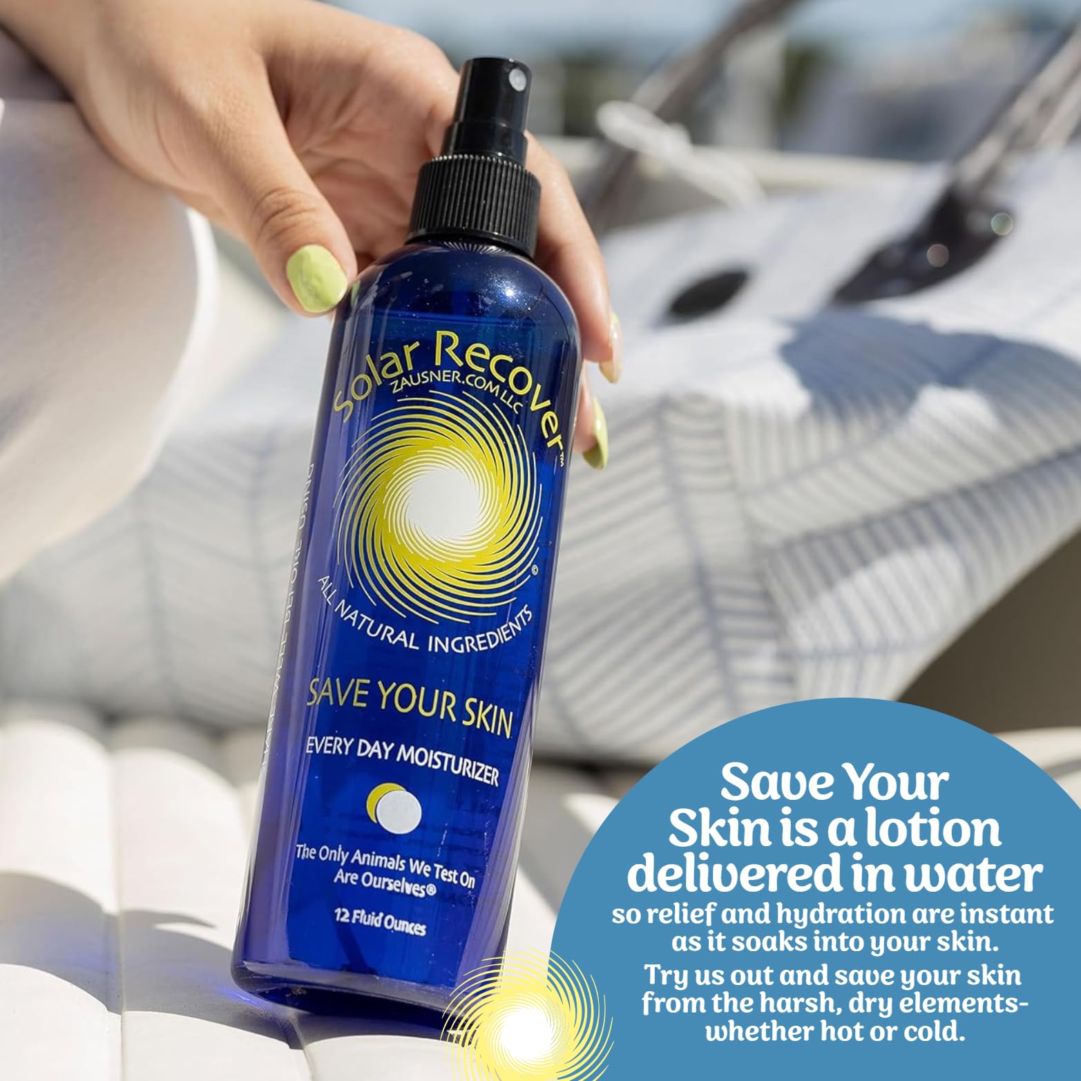 Lightweight, non-greasy after-sun hydration from Solar Recover spray