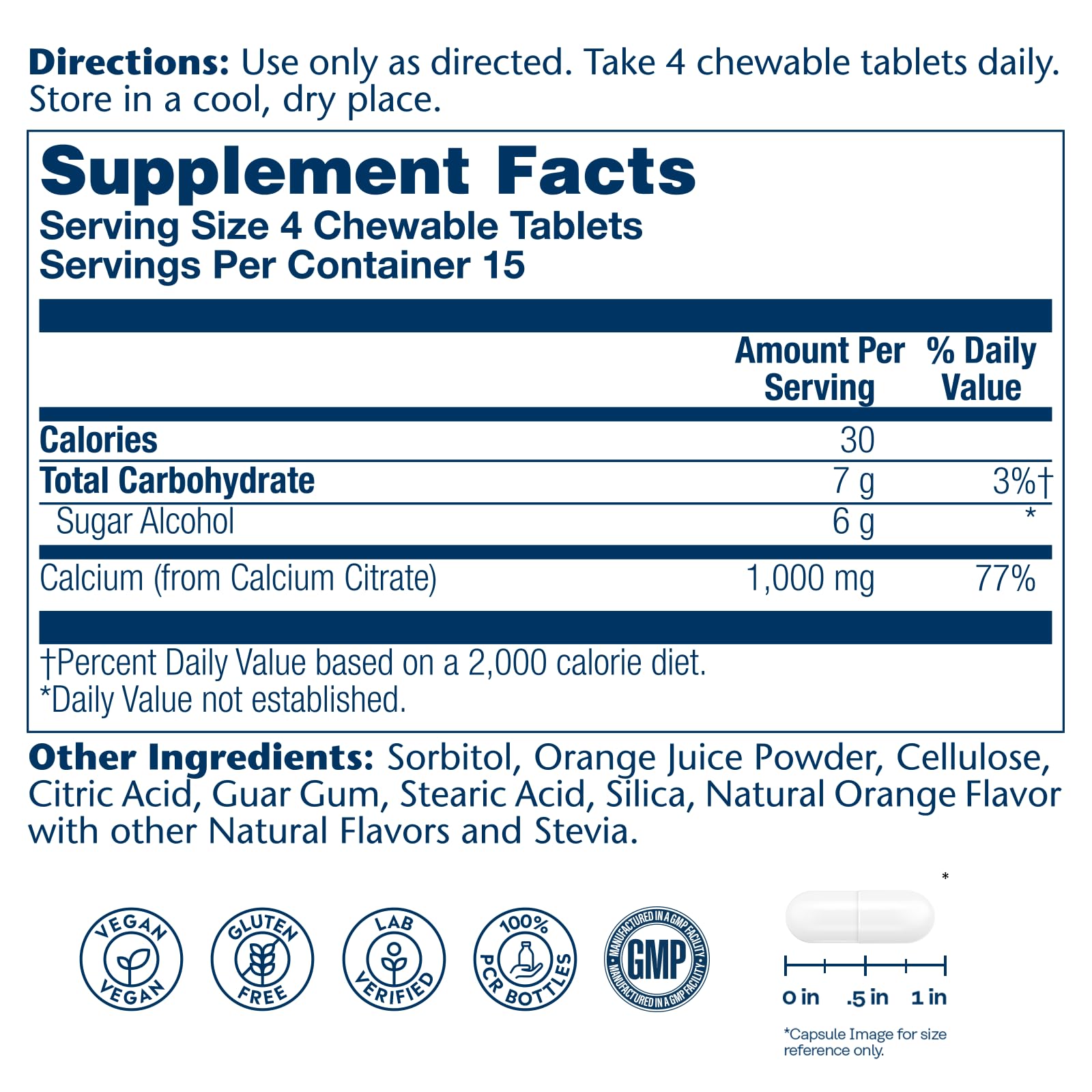 SOLARAY Calcium Citrate bottle shown for on the go convenience