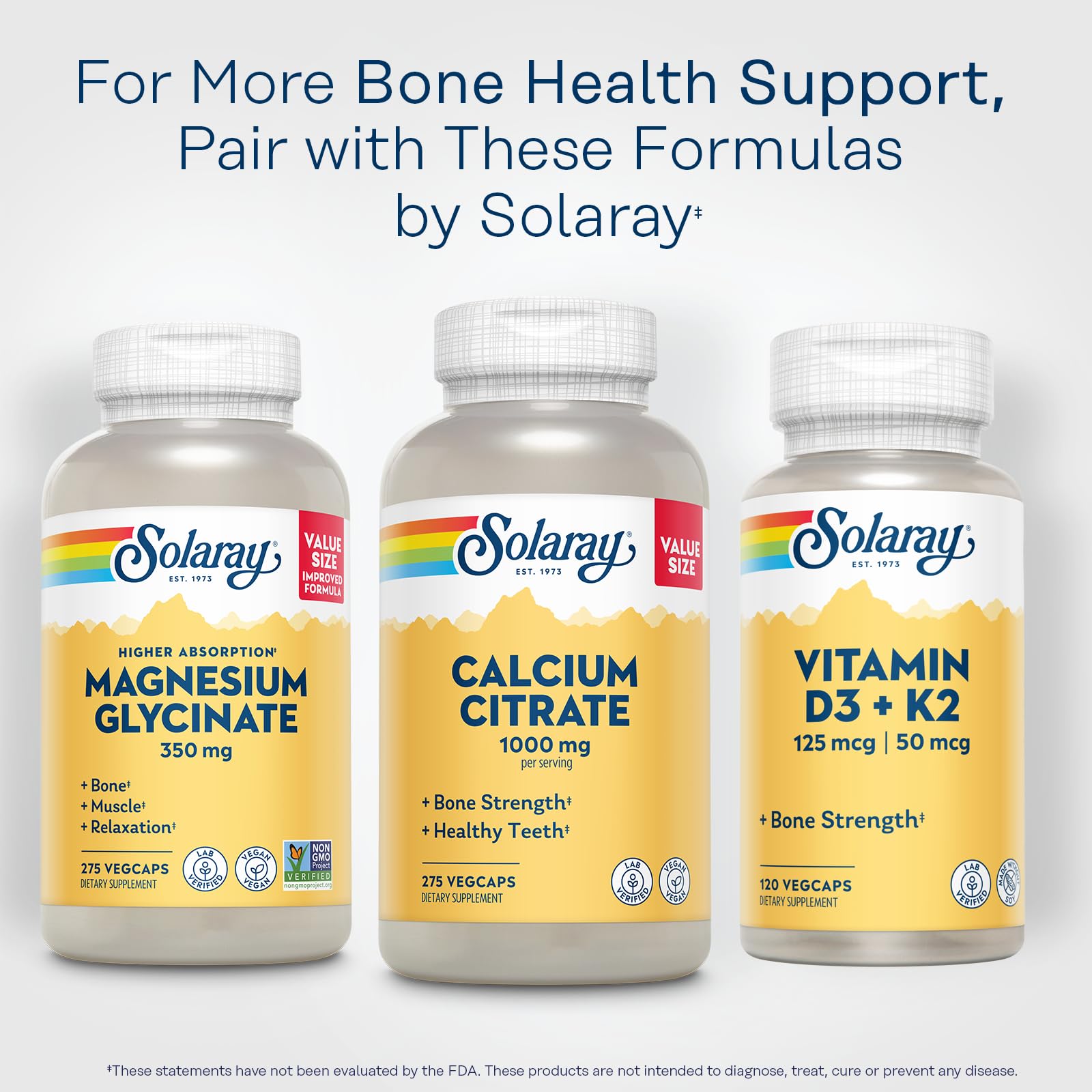 SOLARAY Calcium Citrate bottle in daily use scene, easy to digest