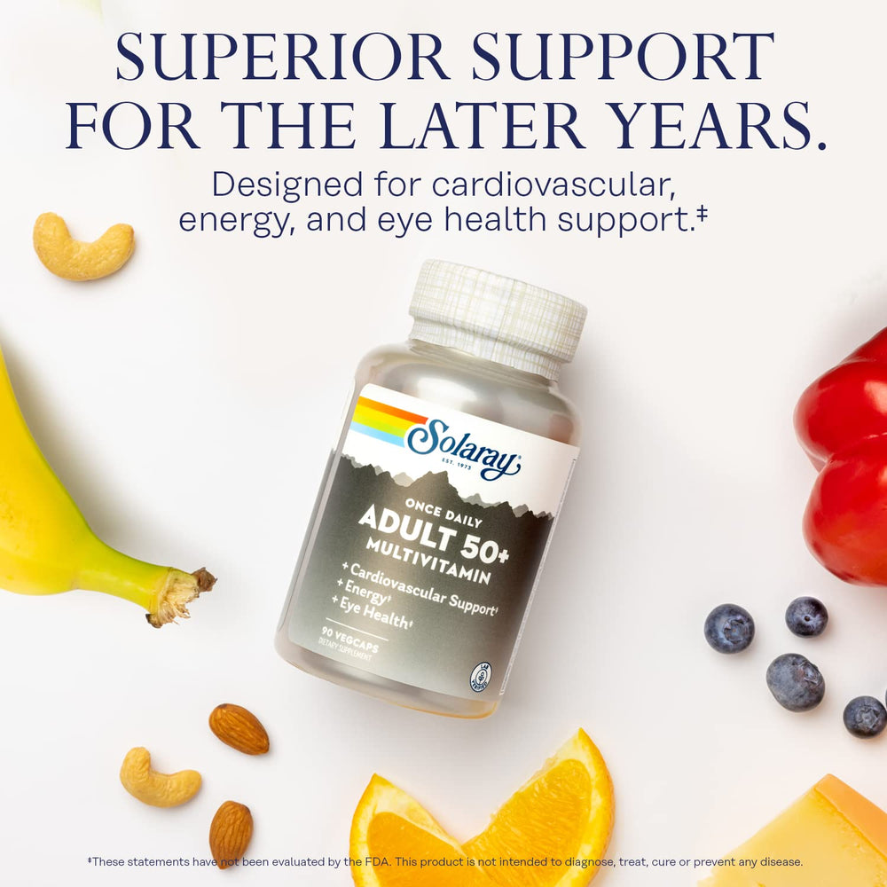 Solaray CoQ10 bottle label highlights antioxidant support and heart health.