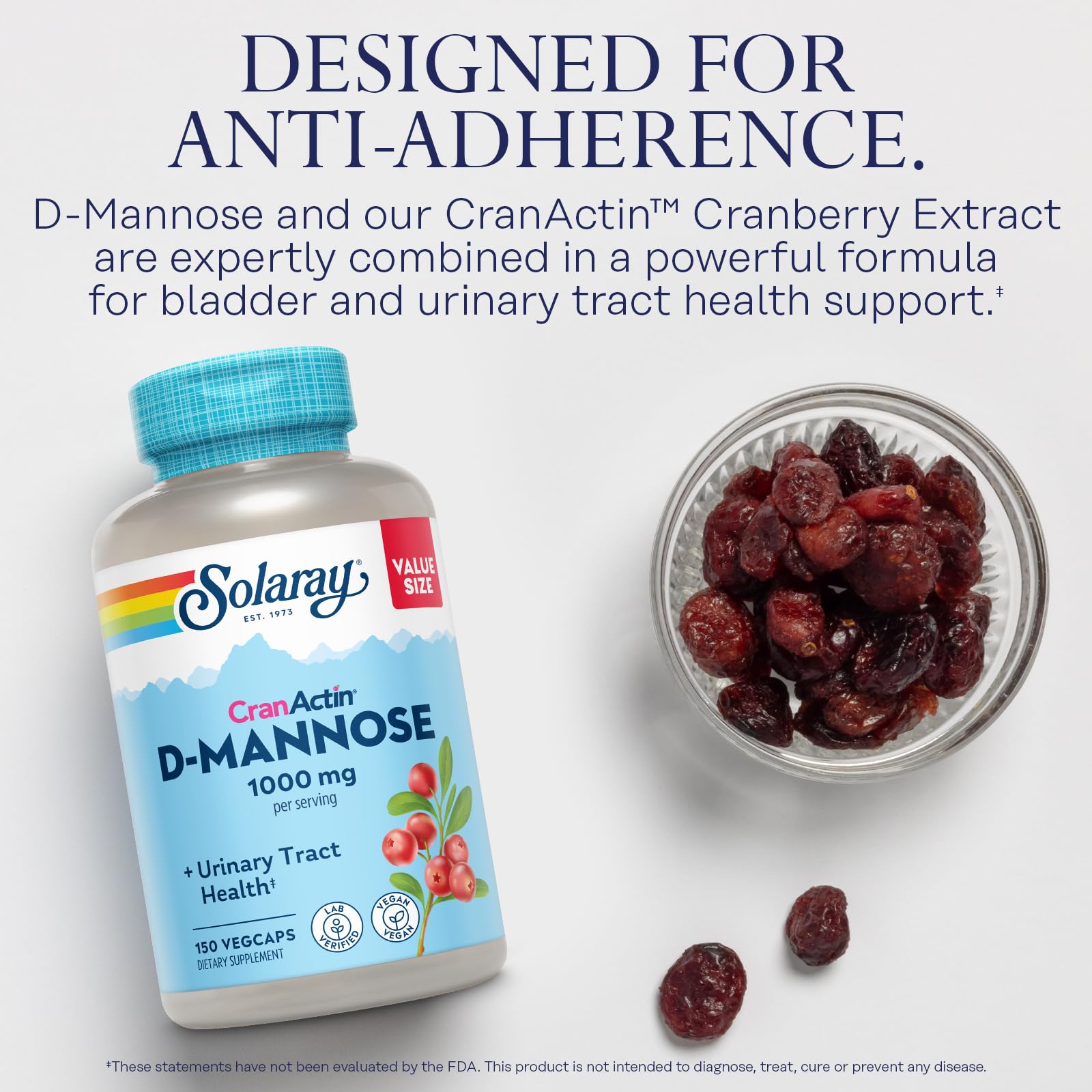 CranActin cranberry extract label shows standardized potency and consistency.