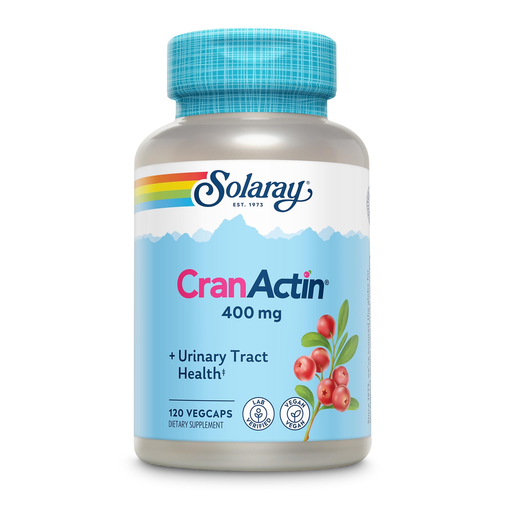 SOLARAY CranActin label detail highlights CranActin extract and vitamin C support.