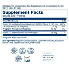 Solaray D3 K2 capsules on a clean surface ready for daily use.