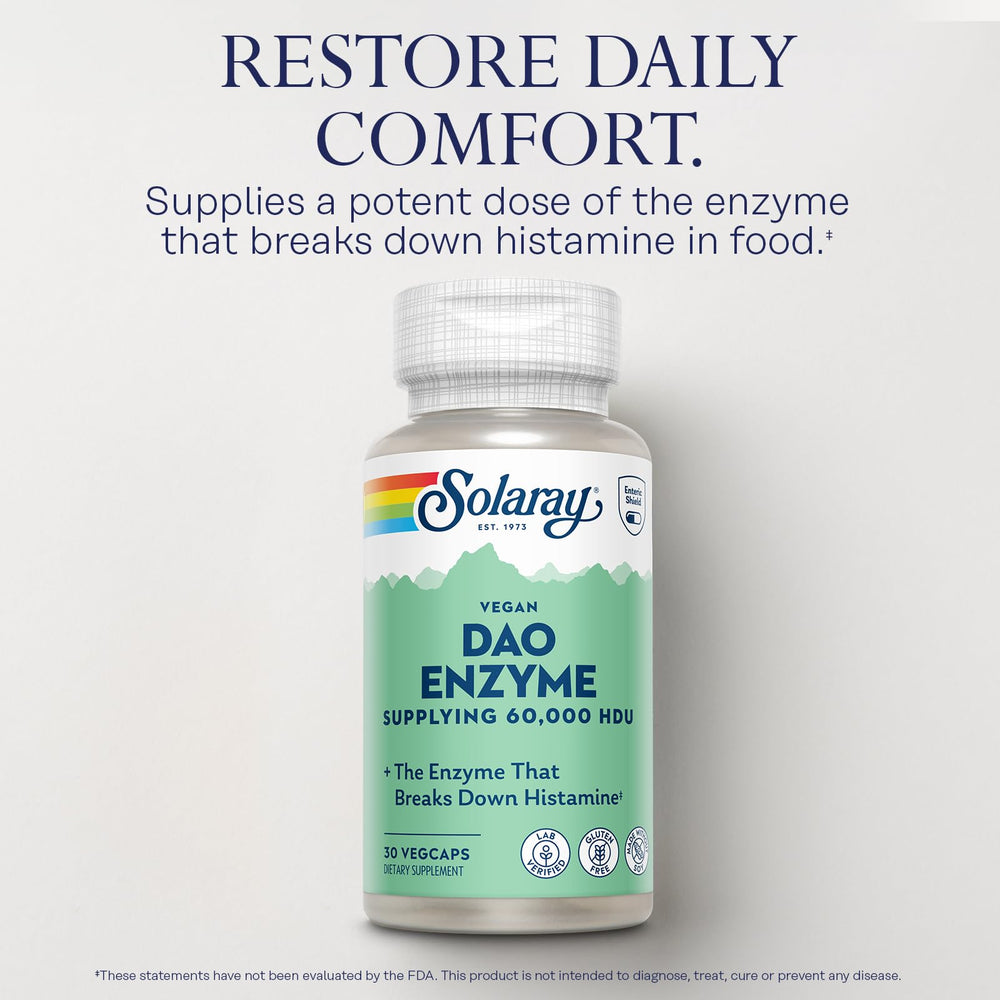 SOLARAY DAO enteric coating capsule ready to reach the small intestine