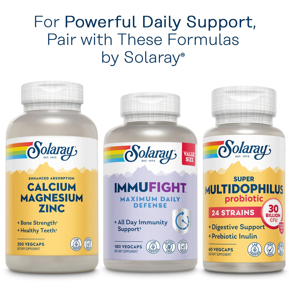Solaray GMP-certified Utah lab testing ensures product purity and potency.