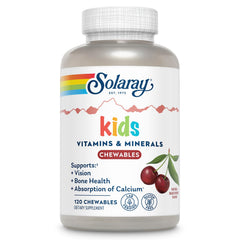 SOLARAY Kid's Vitamins & Minerals bottle for easy daily consumption.