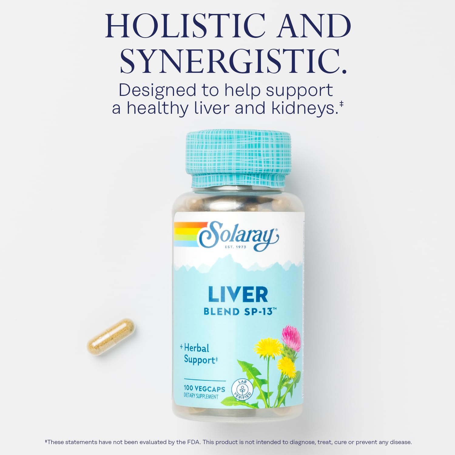 SOLARAY Liver Blend SP-13 milk thistle visual highlighting traditional support