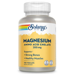 Solaray Magnesium Amino Acid Chelate 200 mg bottle for daily wellness