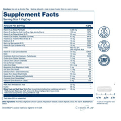SOLARAY bottle back shows nutrient totals for balanced daily nutrition.