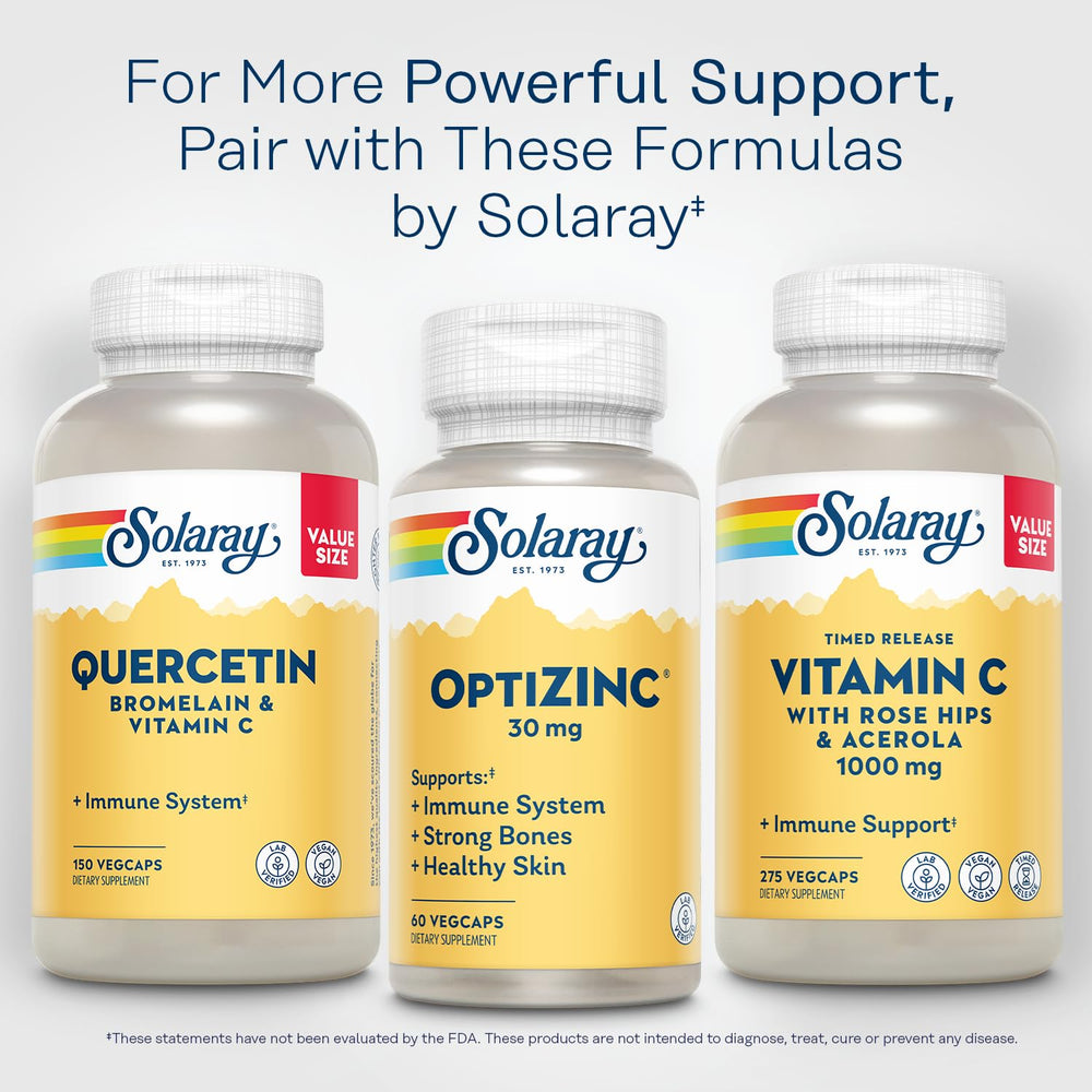 Solaray OptiZinc bottle in use as part of a daily wellness routine