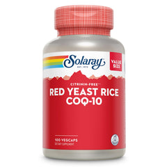SOLARAY Red Yeast Rice CoQ10 bottle for daily cardiovascular support