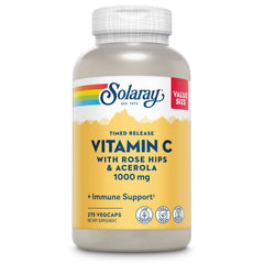 SOLARAY Vitamin C 1000mg bottle with capsules for daily immune support.