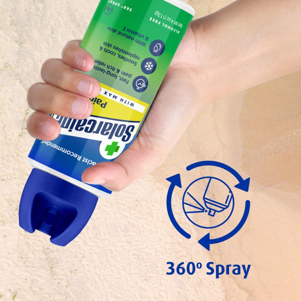 Solarcaine moisturizes skin after use leaving it soft and hydrated