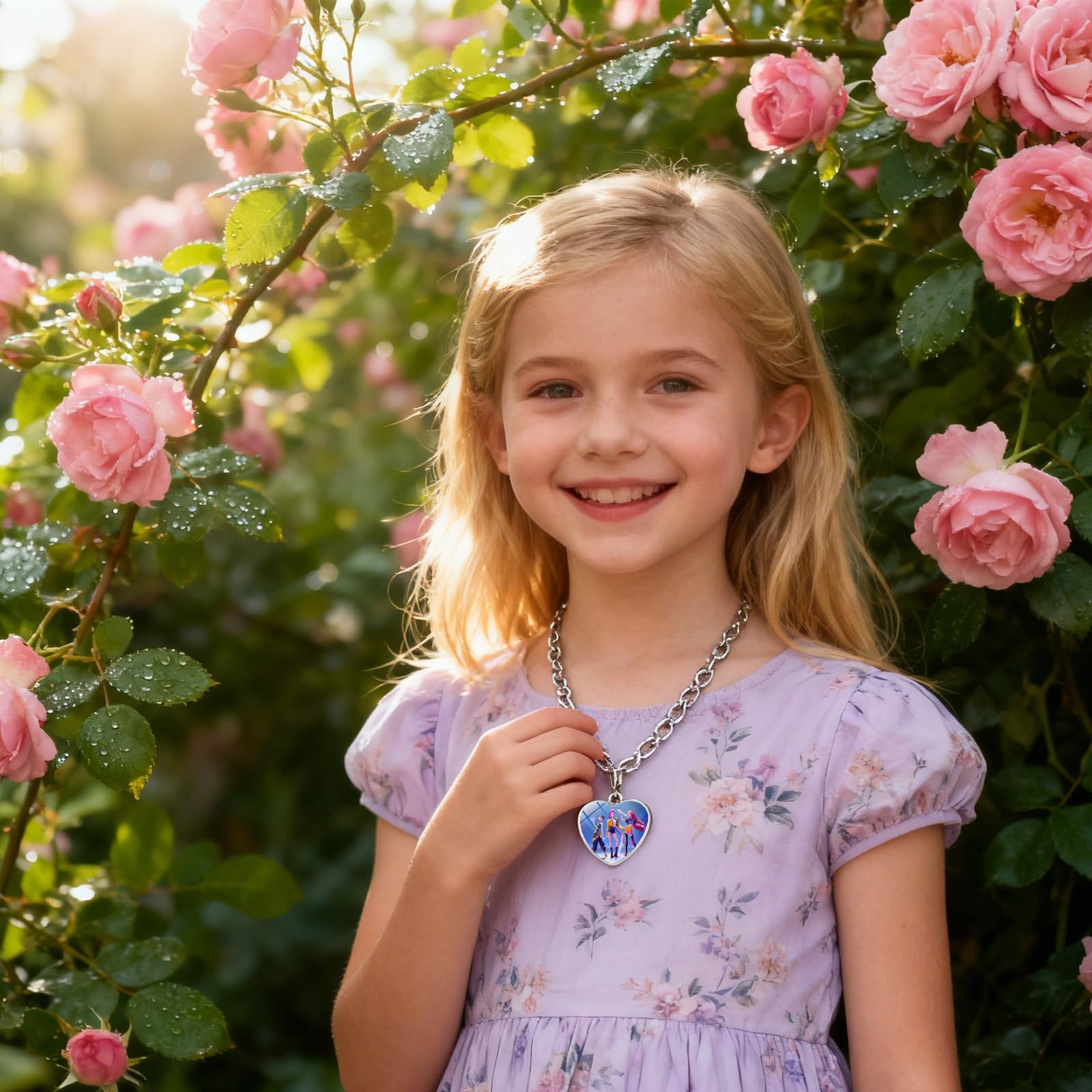 Solaviya Korea Pop Necklace bright hues elevate outfits with playful heart charm