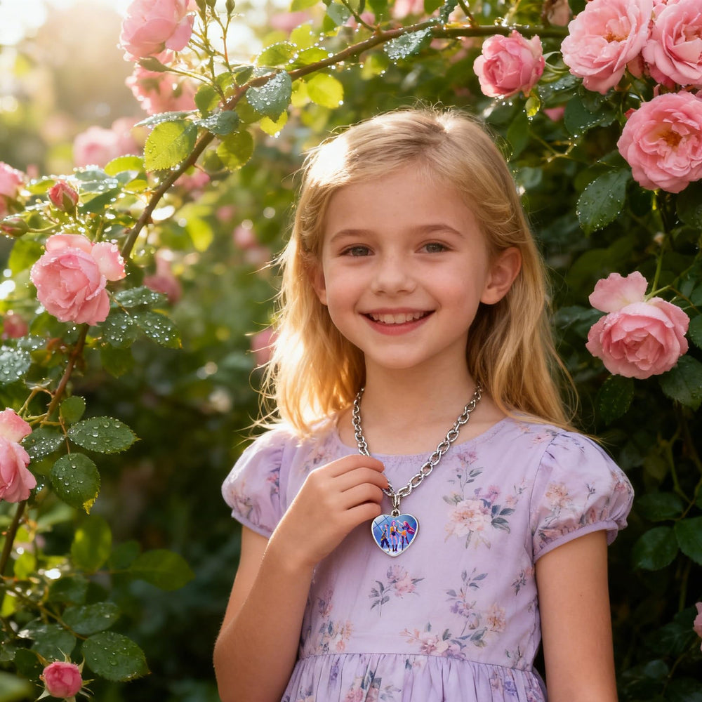 Solaviya Korea Pop Necklace bright hues elevate outfits with playful heart charm