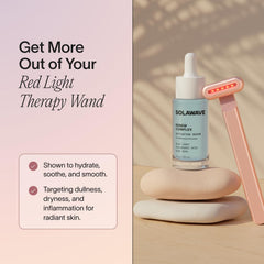 Solawave Renew Complex Serum texture close-up showing lightweight, hydrating formula.