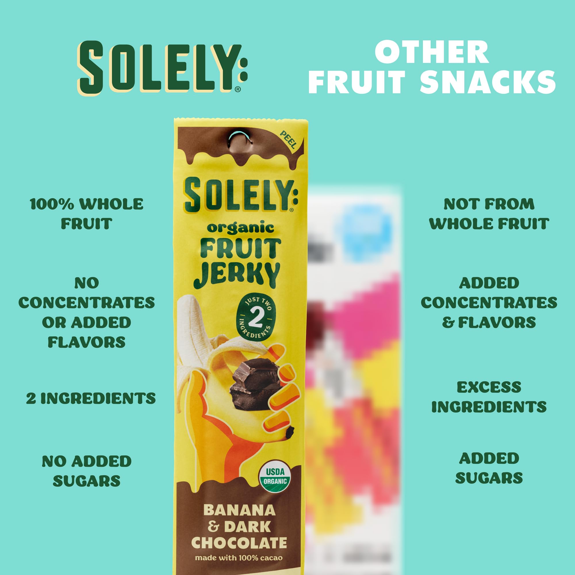 SOLELY banana-chocolate-drizzle snack plate: inviting color and texture for sharing