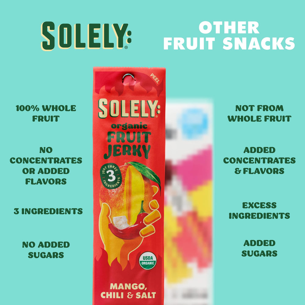 SOLELY family-farms initiative label highlights sustainable sourcing and yield.