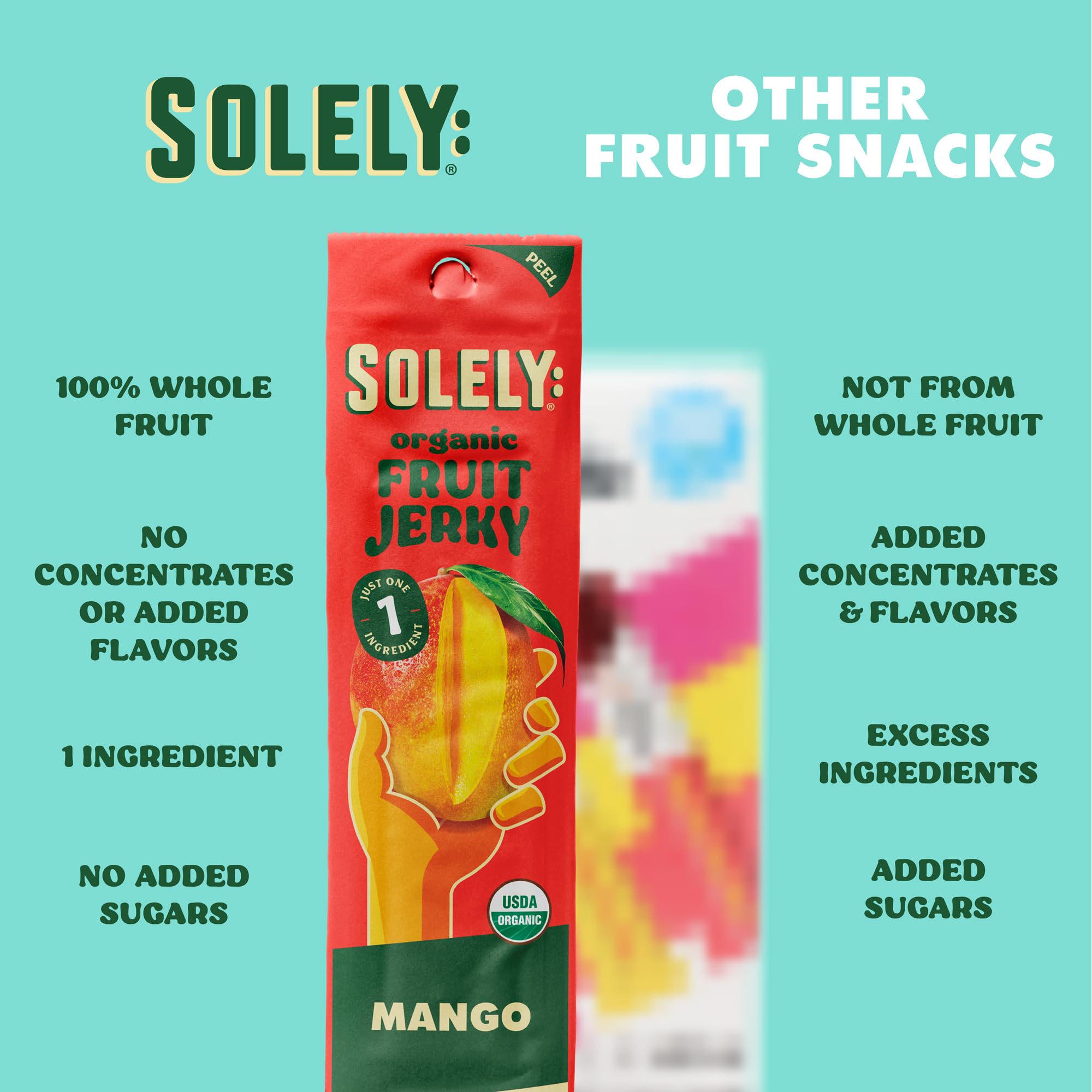 Solely Mango Jerky in a lunchbox offering kid friendly nutrition