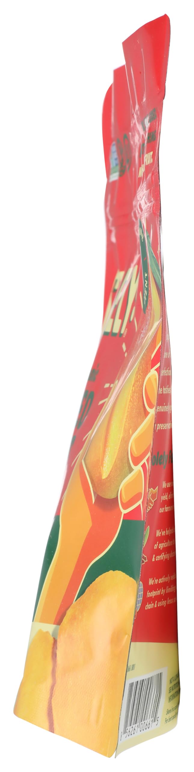 SOLELY Organic Dried Mango Halves back-of-pack label with ingredients and claims