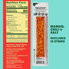 SOLELY organic mango chili snack in a single-serve pouch.