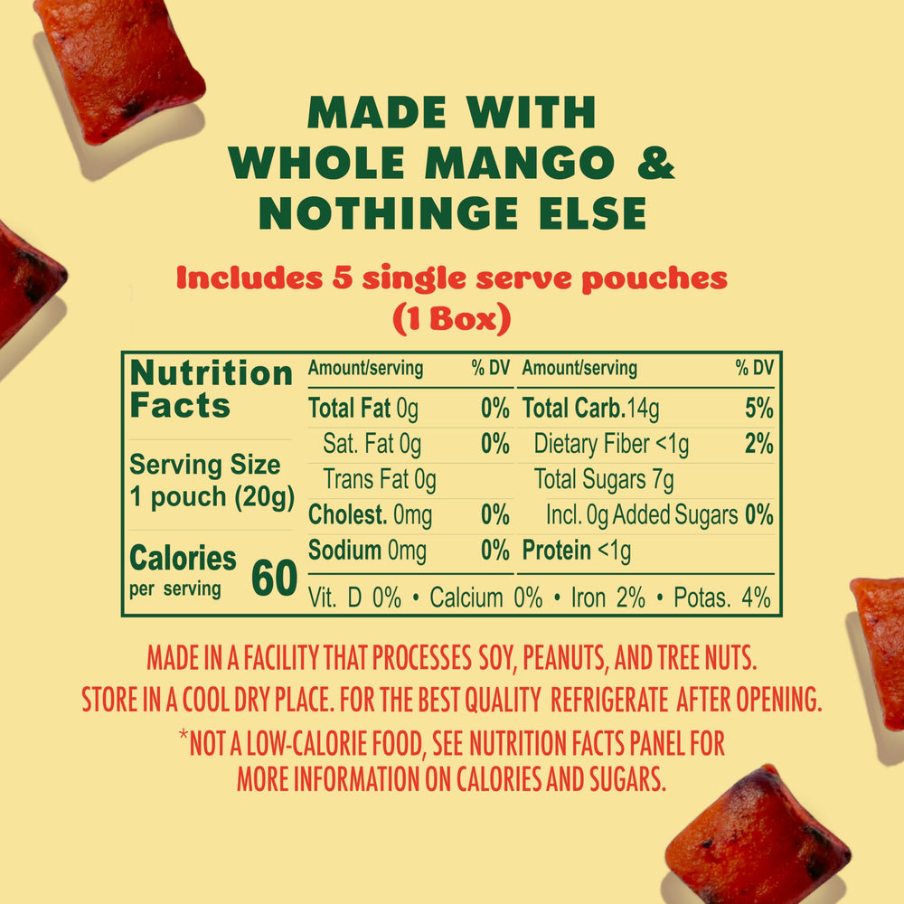 SOLELY Organic Mango Gummies close-up of dried mango pieces highlighting natural flavor.