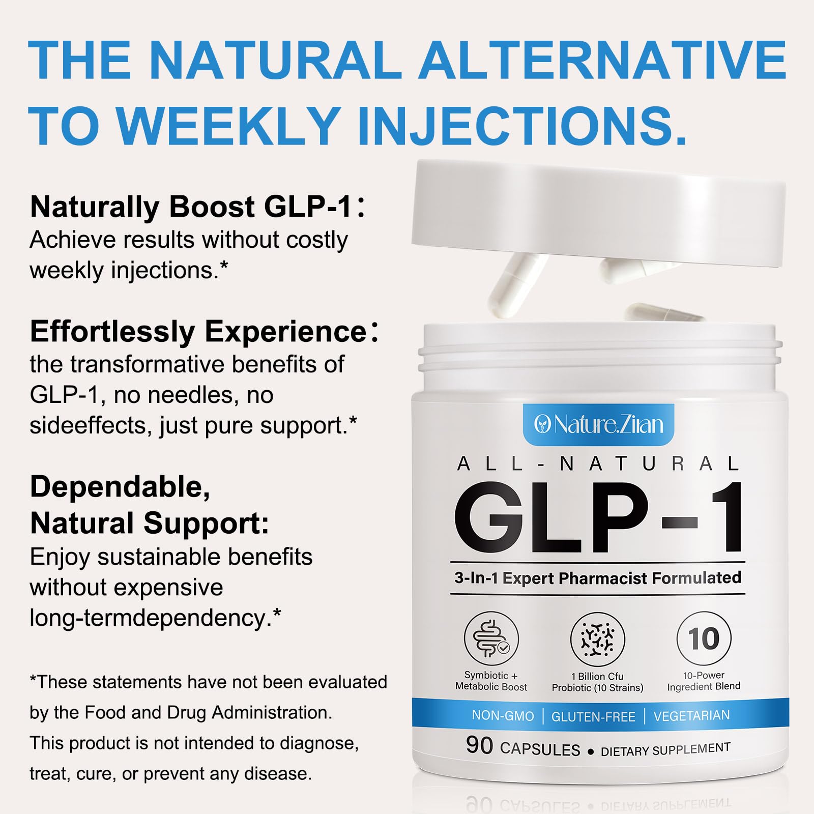 SOLEMEONY GLP Activate capsules ready for easy, pre-meal dosing.