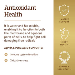 Solgar Alpha Lipoic Acid capsules in hand indicate easy daily use